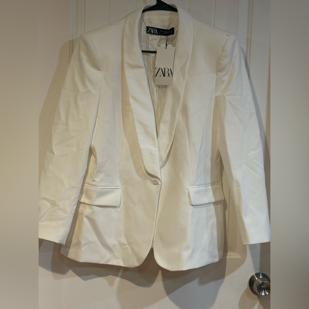 Zara Women's Cream Blazer Jacket
